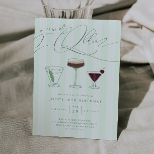 Tini Bit Older Martini Adult Birthday Party Invitation