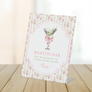 'Tini Bit Older Martini Bar Coquette Pedestal Sign