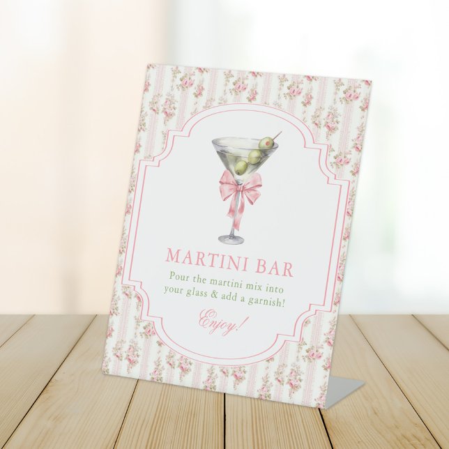 'Tini Bit Older Martini Bar Coquette Pedestal Sign (Creator Uploaded)