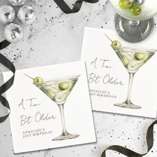 Tini Bit Older Martini Birthday Party Napkins
