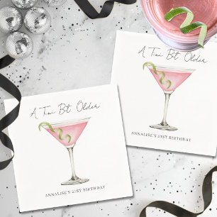 Tini Bit Older Martini Birthday Party Napkins