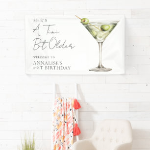 Tini Bit Older Martini Birthday Party Welcome Sign