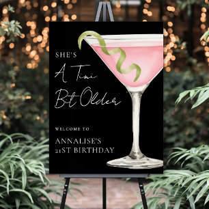 Tini Bit Older Martini Birthday Party Welcome Sign