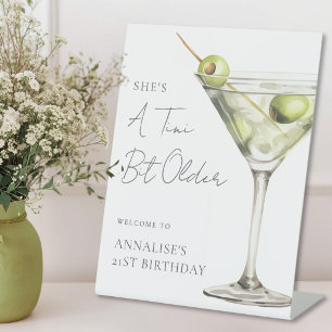 Tini Bit Older Martini Birthday Party Welcome Sign