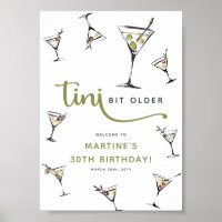 'Tini Bit Older' Martini Cocktail Adult Birthday