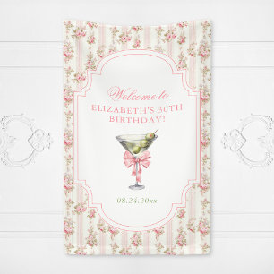 'Tini Bit Older Martini Coquette Birthday Banner