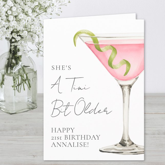 Tini Bit Older Martini Happy Birthday Card (Tini Bit Older Martini Happy Birthday Card)