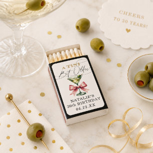 Tini Bit Older Martini Pink Bow Birthday Assembled Matchboxes