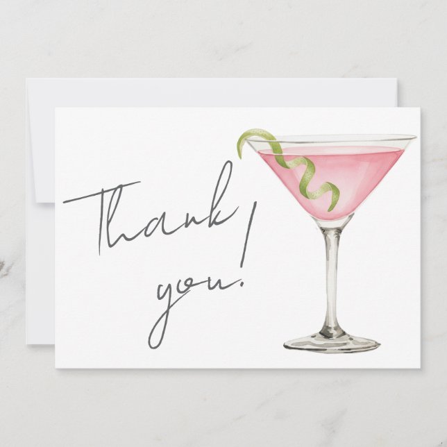 Tini Bit Older Martini Thank You Card (Front)