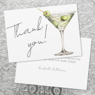 Tini Bit Older Martini Thank You Card