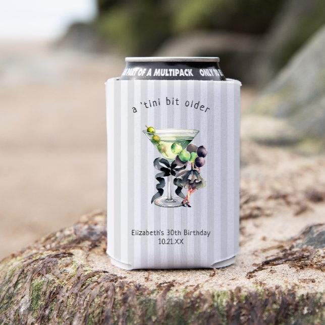 Tini Bit Older | Martini Themed Birthday Favor Can Cooler (Creator Uploaded)