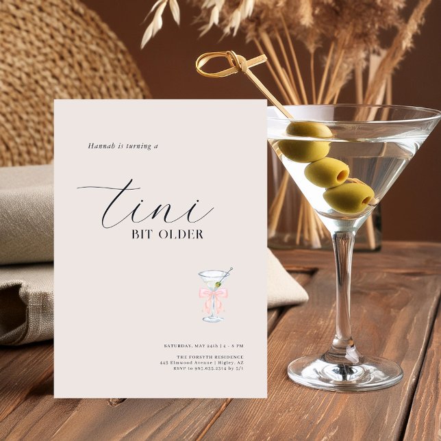 Tini Bit Older | Martini Themed Birthday Invitation (Creator Uploaded)