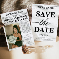 Tini Bit Older Newspaper Adult Birthday