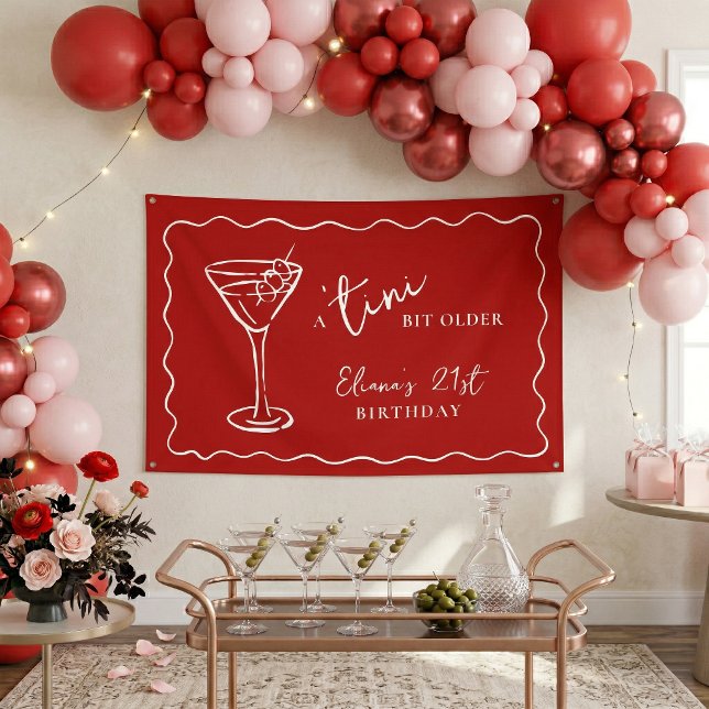 Tini Bit Older Personalized Birthday Party Banner (Creator Uploaded)