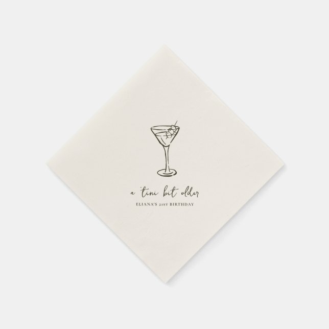 Tini Bit Older Personalized Birthday Party Napkins (Corner)