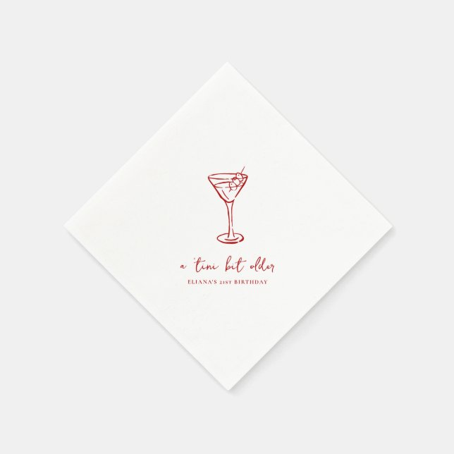 Tini Bit Older Personalized Birthday Party Napkins (Corner)