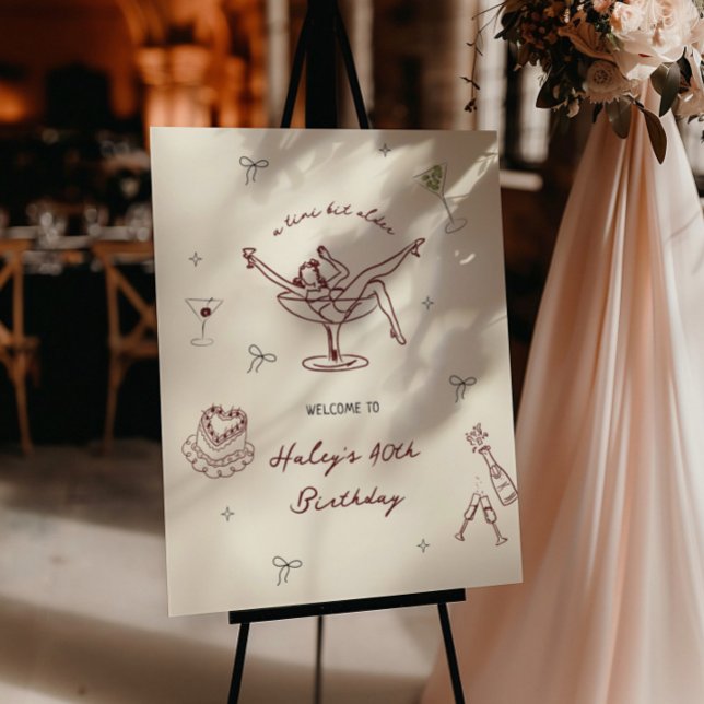 Tini Bit Older Quirky Hand Drawn Birthday Welcome Foam Board (Creator Uploaded)