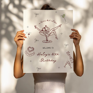 Tini Bit Older Quirky Hand Drawn Birthday Welcome Poster