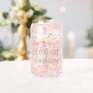 Tini One Baby Shower Can Glass