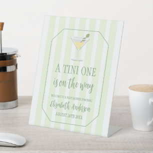 Tini One Baby Shower Pedestal Sign