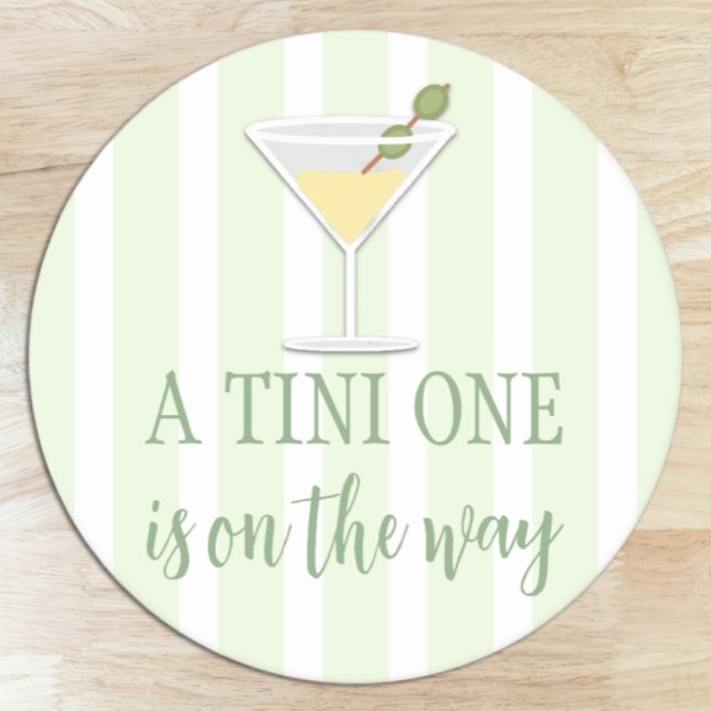 Tini One Baby Shower Round Paper Coaster (Creator Uploaded)