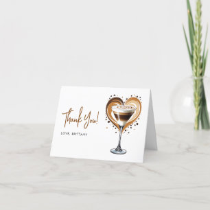 Tini One Coffee Martini Baby Shower Thank You Card
