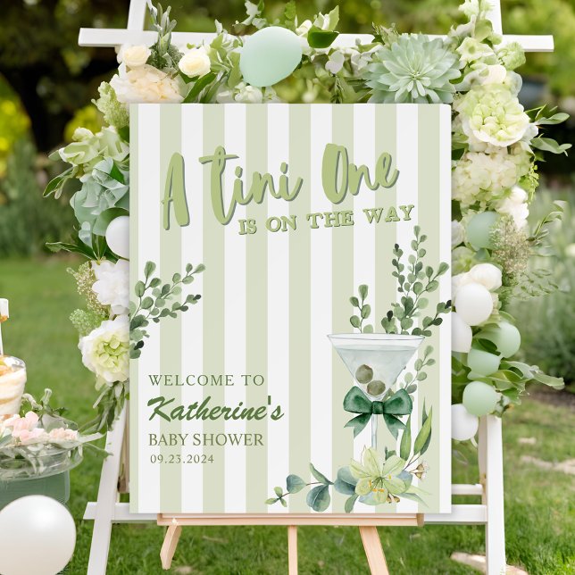 Tini one espresso martini Baby shower Welcome sign (Creator Uploaded)