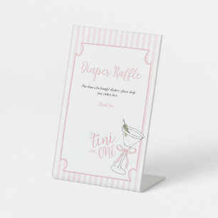 Tini One Is on the Way Diaper Raffle Sign