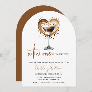 Tini One Martini Baby Shower Arch Invitation