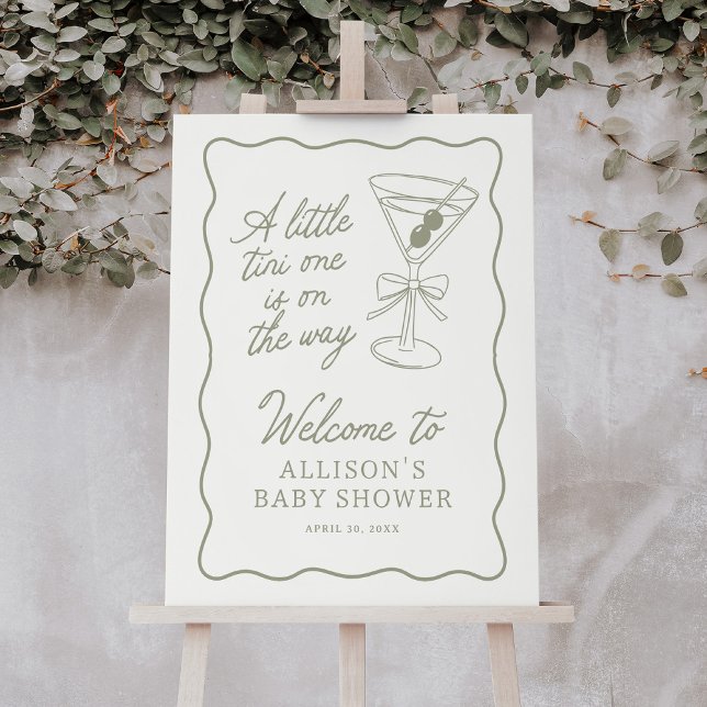 Tini One Martini Baby Shower Welcome Sign (Creator Uploaded)