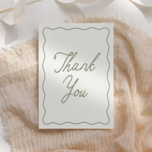 Tini One on the Way Martini Baby Shower Letterpress Thank You Card