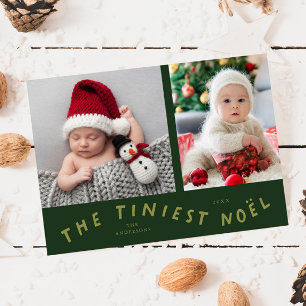 Tiniest Noel Green Holiday Birth Announcement
