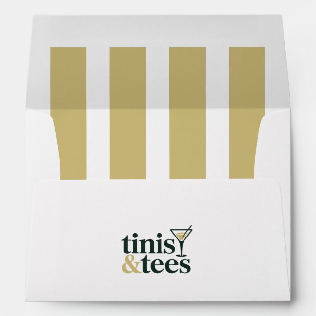 Tinis & Tees Country Club Golf Bachelorette Envelope (Back (Bottom))