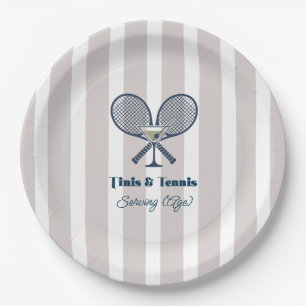 Tinis & Tennis Country Club Preppy Party Paper Plates