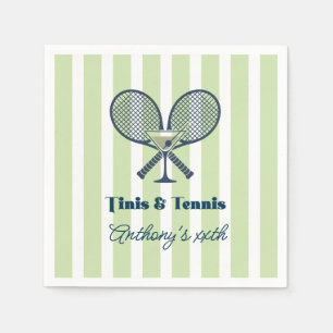 Tinis & Tennis Preppy Tennis Birthday Party Napkins