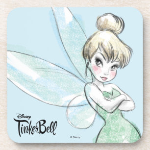 Tinker Bell Arms Crossed Pastel Coaster