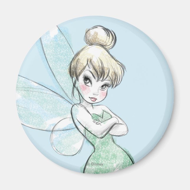 Tinker Bell | Arms Crossed Pastel Magnet (Front)