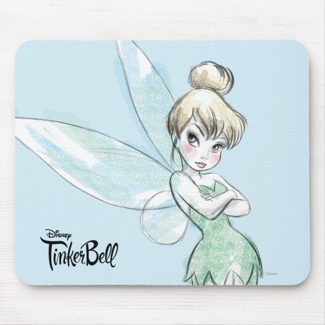 Tinker Bell | Arms Crossed Pastel Mouse Pad (Front)
