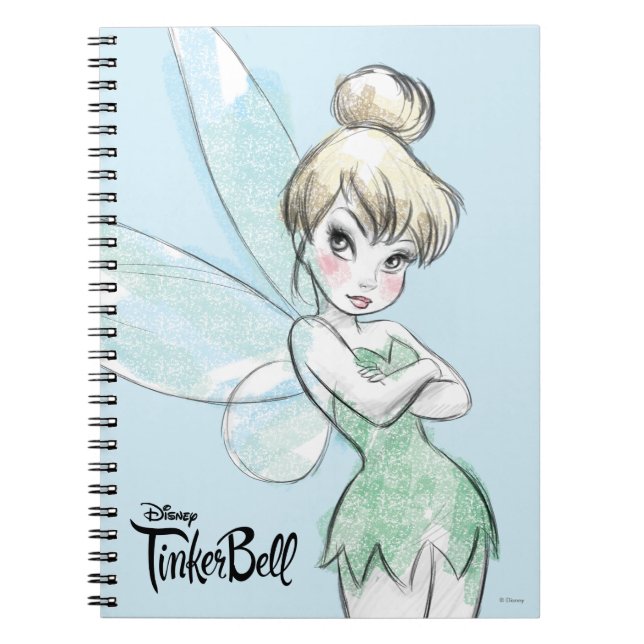 Tinker Bell | Arms Crossed Pastel Notebook (Front)