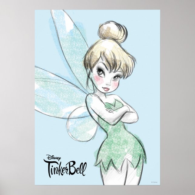 Tinker Bell | Arms Crossed Pastel Poster (Front)