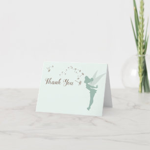 Tinker Bell Baby Shower - Green Thank You  Card
