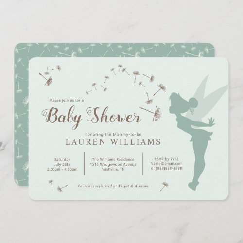 Tinker Bell Baby Shower Invitation