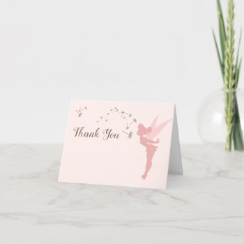 Tinker Bell Baby Shower - Pink Thank You by tinkerbell at Zazzle