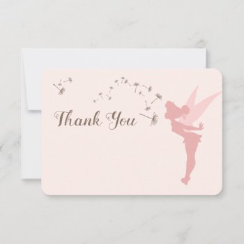 Tinker Bell Baby Shower - Pink Thank You  Invitation by tinkerbell at Zazzle
