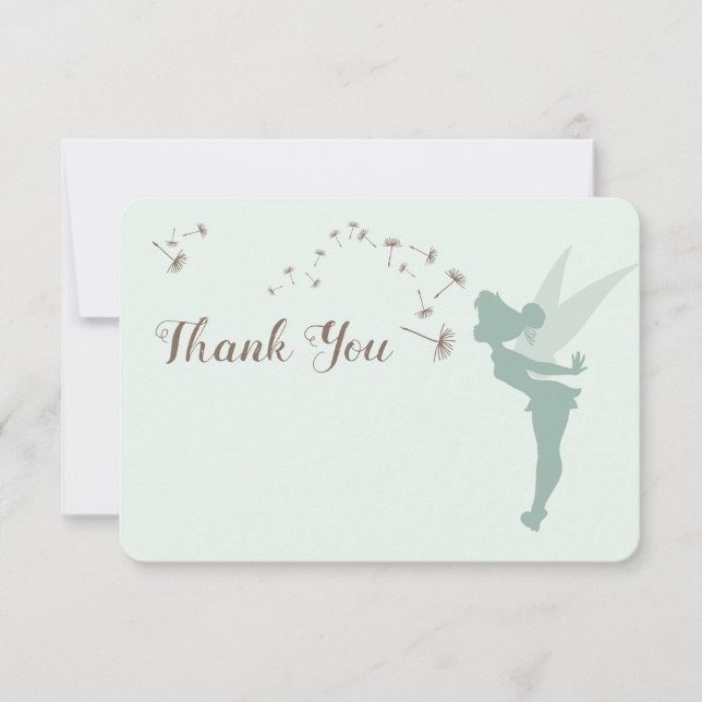 Tinker Bell Baby Shower - Thank You Invitation (Front)