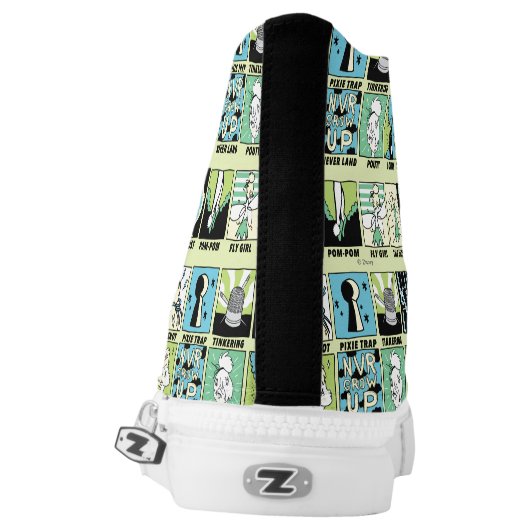 Tinker Bell | Cute Comics High-Top Sneakers (Left Shoe Back)