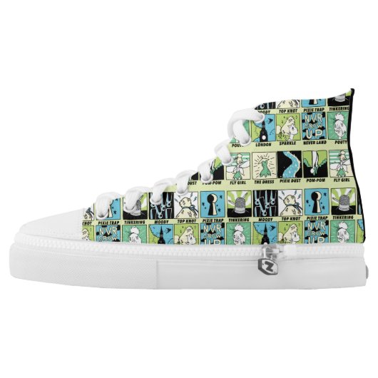 Tinker Bell | Cute Comics High-Top Sneakers (Left Shoe Outside)
