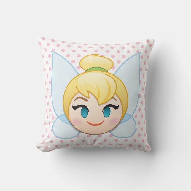 Tinker Bell Emoji Throw Pillow (Front)
