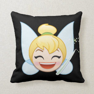 Tinker Bell Emoji Tinker Bell with wand Throw Pillow