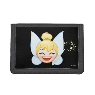 Tinker Bell Emoji Tinker Bell with wand Tri-fold Wallet